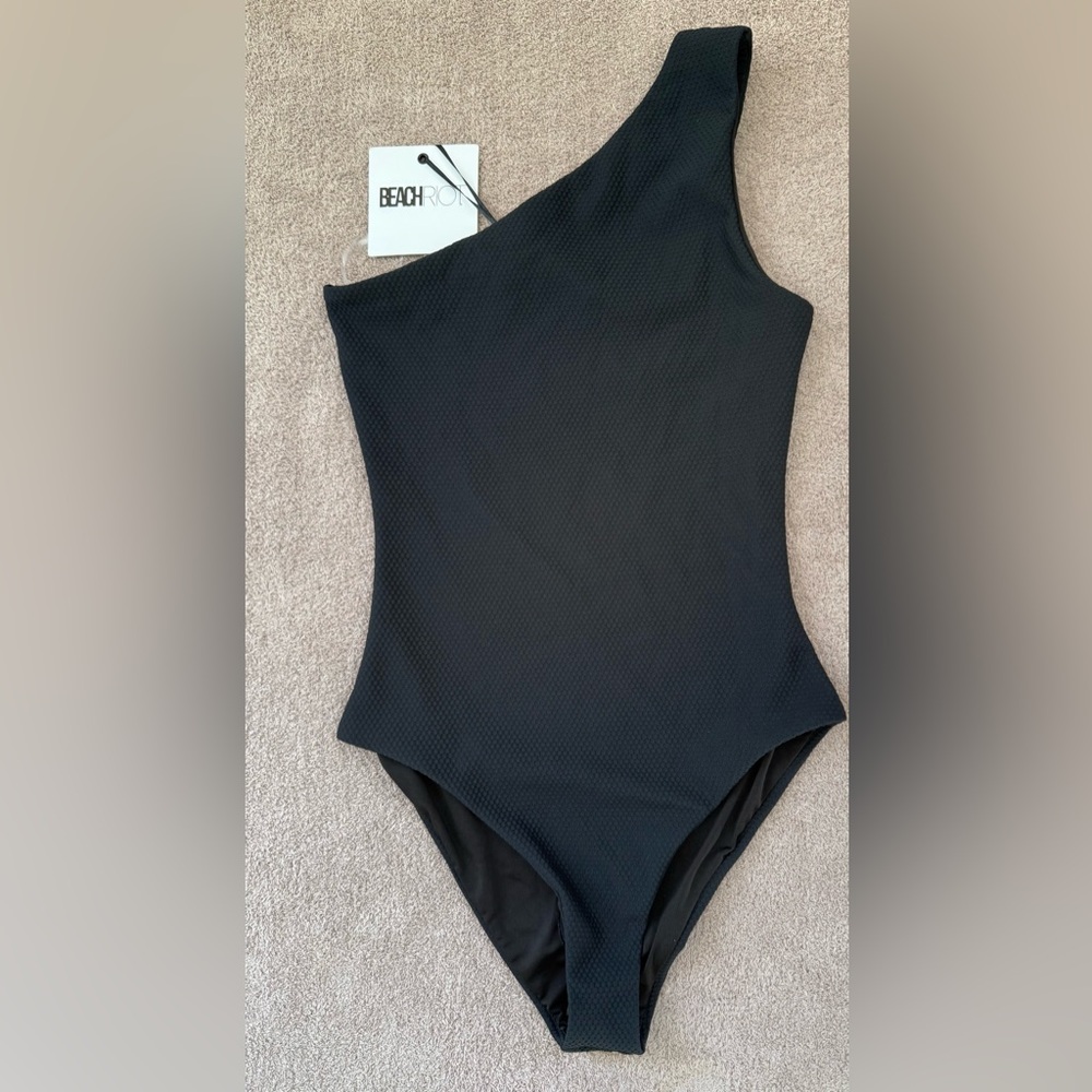 BEACH RIOT - ALBA ONE PIECE - BLACK WAFFLE
